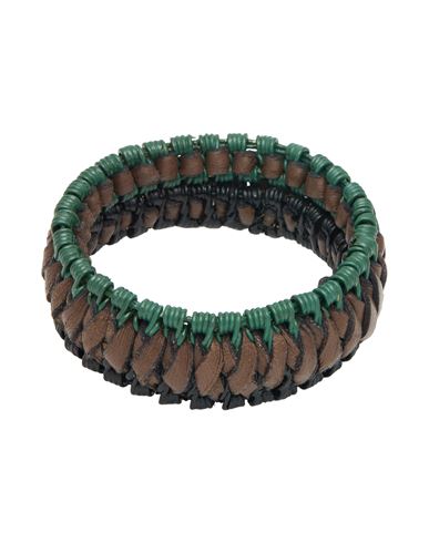 Marni Woman Bracelet Taupe Size - Leather In Gray