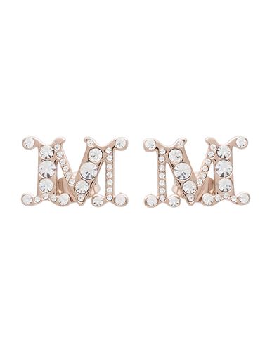 Max Mara Woman Earrings Gold Size - Metal, Glass