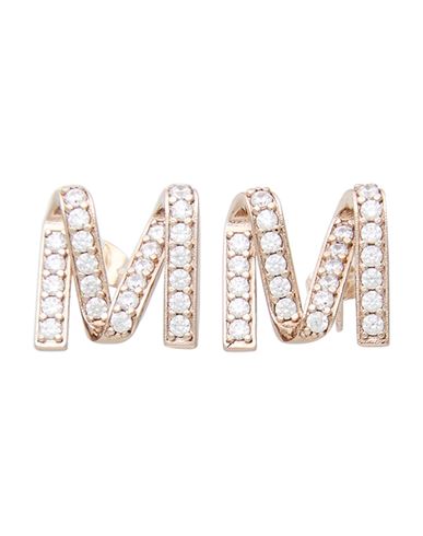 Max Mara Woman Earrings Gold Size - Metal, Zirconia