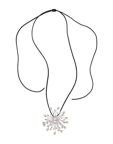 Lanvin Woman Necklace Silver Size - Brass, Glass