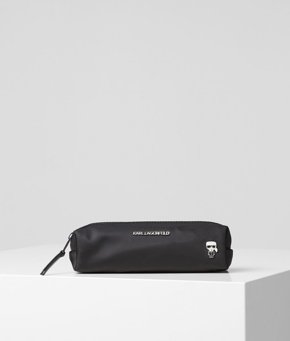 Karl Lagerfeld Unisex Estuche K/ikonik Negro 95% Poliamida, 5% Bovino, Tamaño: OneSize