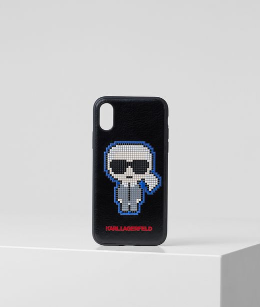 Karl Lagerfeld Unisex K/pixel Cover Per Iphone X/xs Nero 45% Poliuretano, 45% Acrilico, 10% Poliuretano termoplastico, Taglia: OneSize