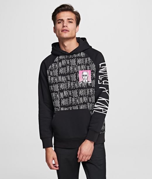 Man X Endless Hoodie Black 89% Cotton - 11% Polyester - Size: XS