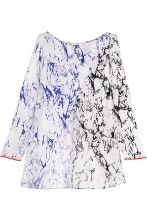 MASTER&MUSE x LEMLEM Hana split-front printed silk-crepe coverup