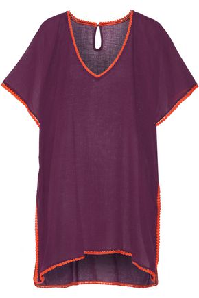 HEIDI KLUM SWIM Wanderlust picot-trimmed cotton-gauze coverup