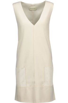 BY MALENE BIRGER BY MALENE BIRGER WOMAN ROSIALA SATIN-TRIMMED CREPE TOP IVORY,3074457345617595423