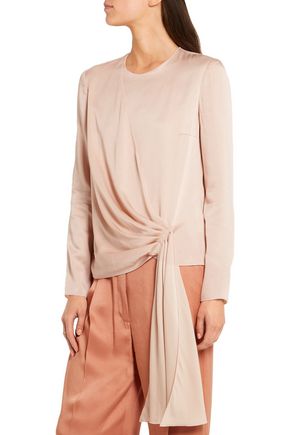 Draped crepe de chine blouse | LANVIN | Sale up to 70% off | THE OUTNET