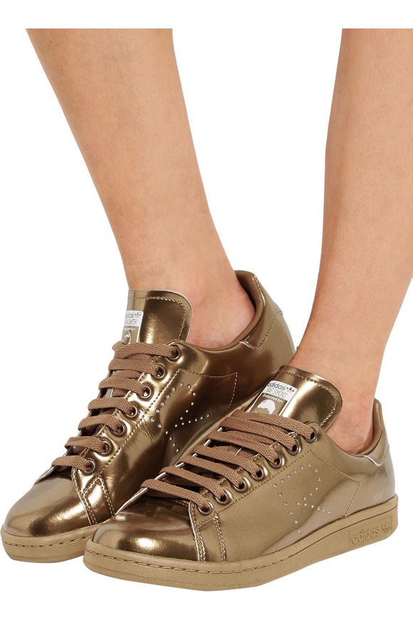raf simons stan smith metallic - leder schuhe adidas gelocht raf simons stan smith metallic - leder schuhe adidas gelocht