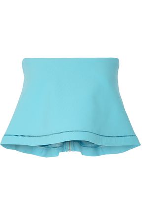 ELIZABETH AND JAMES Anjelique cropped pointelle-trimmed stretch-ponte top