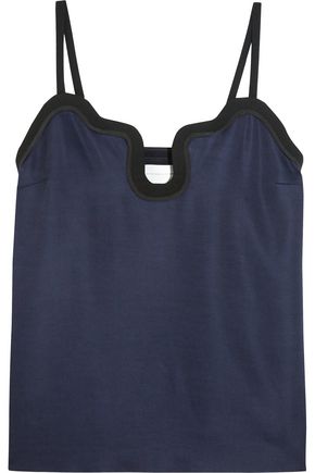 VICTORIA, VICTORIA BECKHAM Crepe and silk satin-trimmed twill camisole