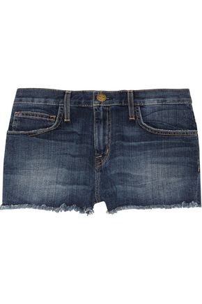 CURRENT/ELLIOTT The Boyfriend low-rise cut-off stretch-denim shorts