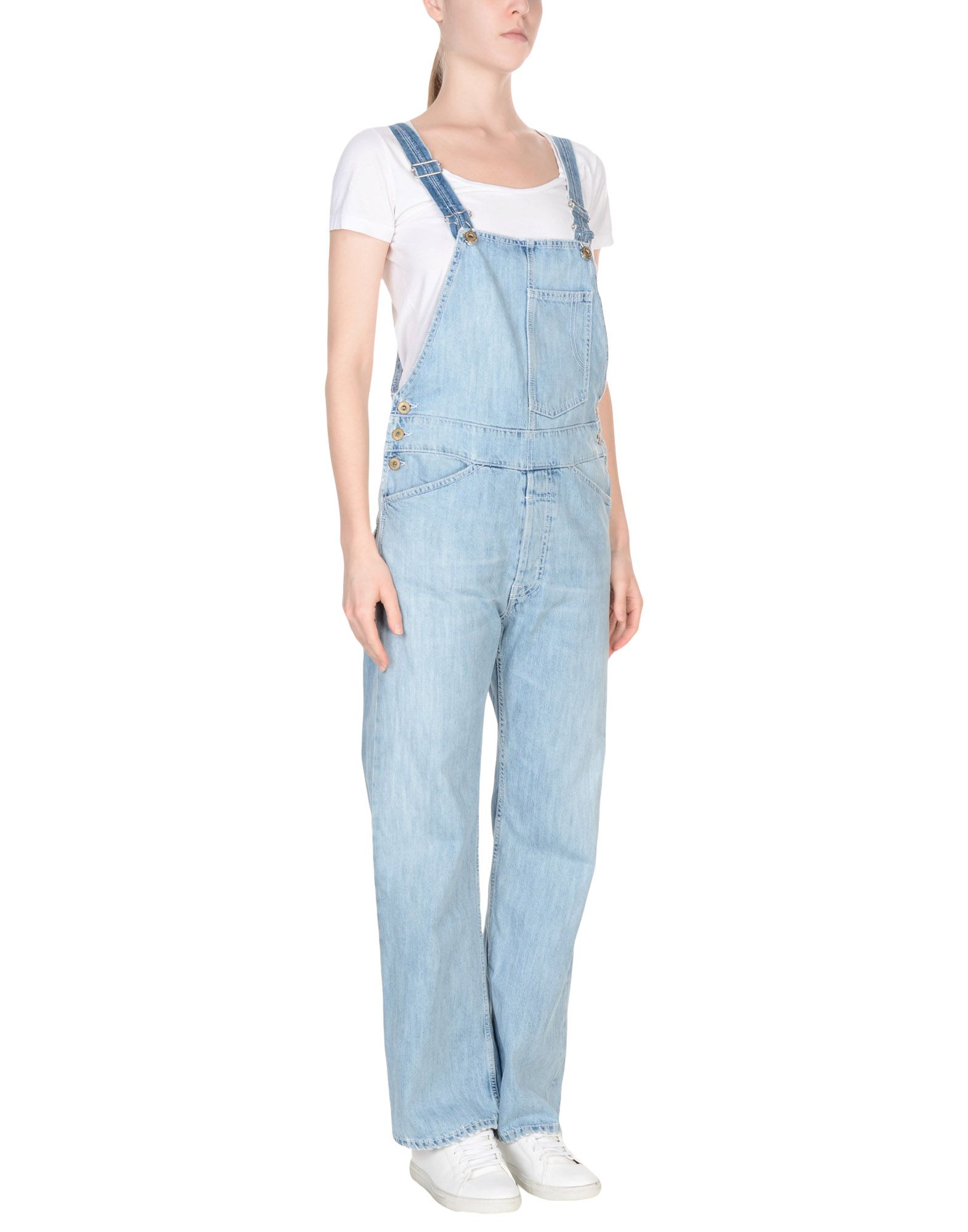 DONDUP DONDUP WOMAN OVERALLS BLUE SIZE 32 COTTON
