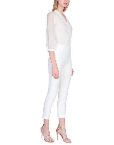 Shop Ermanno Di Ermanno Scervino Woman Jumpsuit White Size 4 Polyester, Elastane