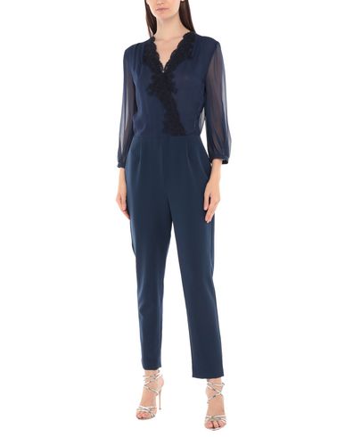 Shop Ermanno Di Ermanno Scervino Woman Jumpsuit Midnight Blue Size 10 Polyester, Elastane