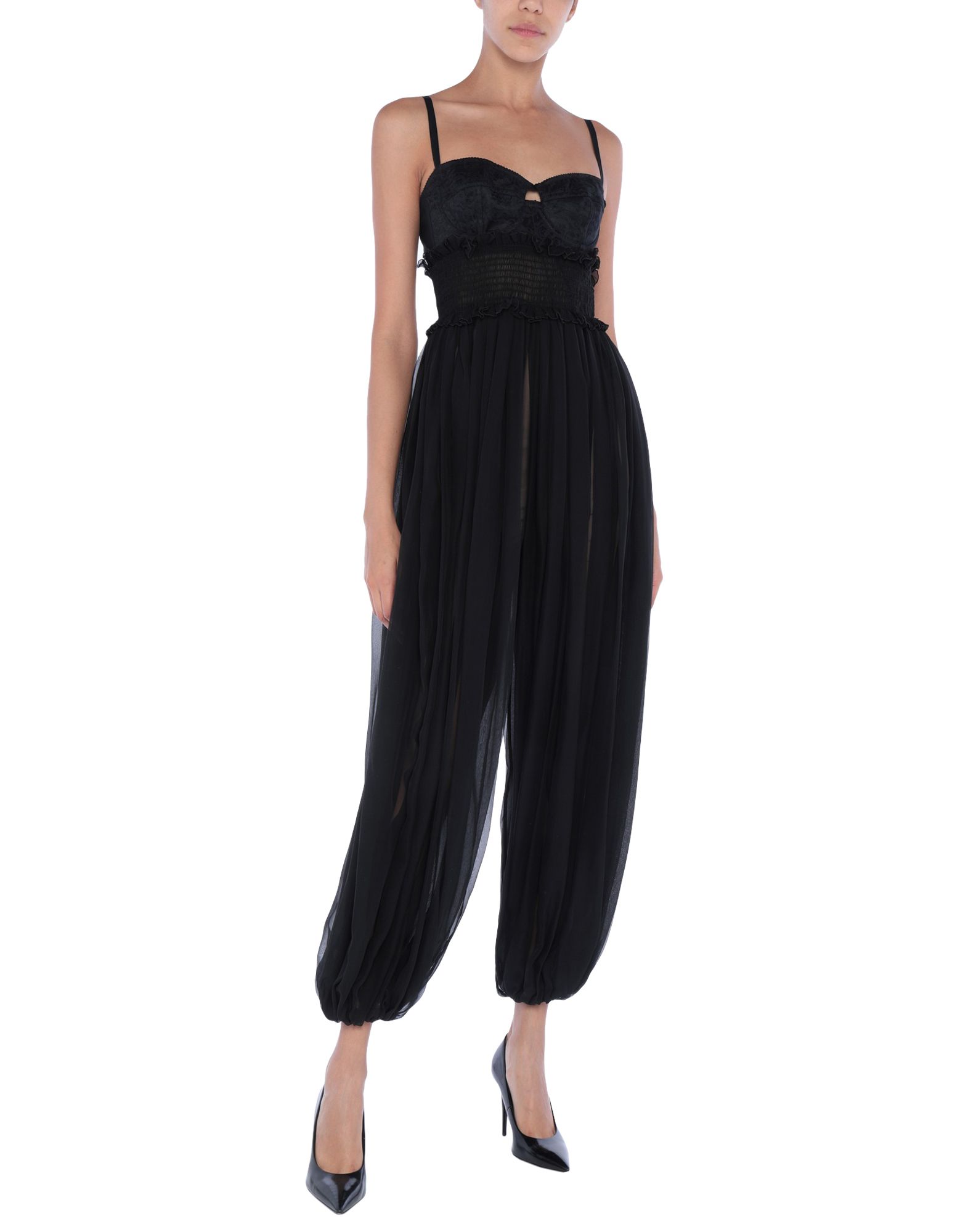 Dolce & Gabbana Woman Jumpsuit Black Size 2 Silk, Polyamide, Elastane