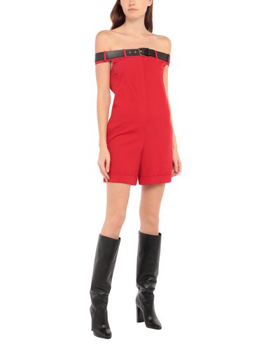 Moschino Woman Jumpsuit Red Size 4 Viscose, Virgin Wool, Elastane