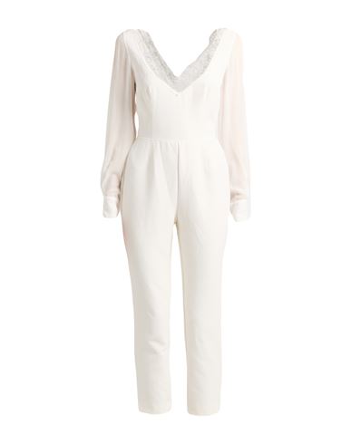 Ermanno Scervino Woman Jumpsuit White Size 6 Acetate, Viscose In White