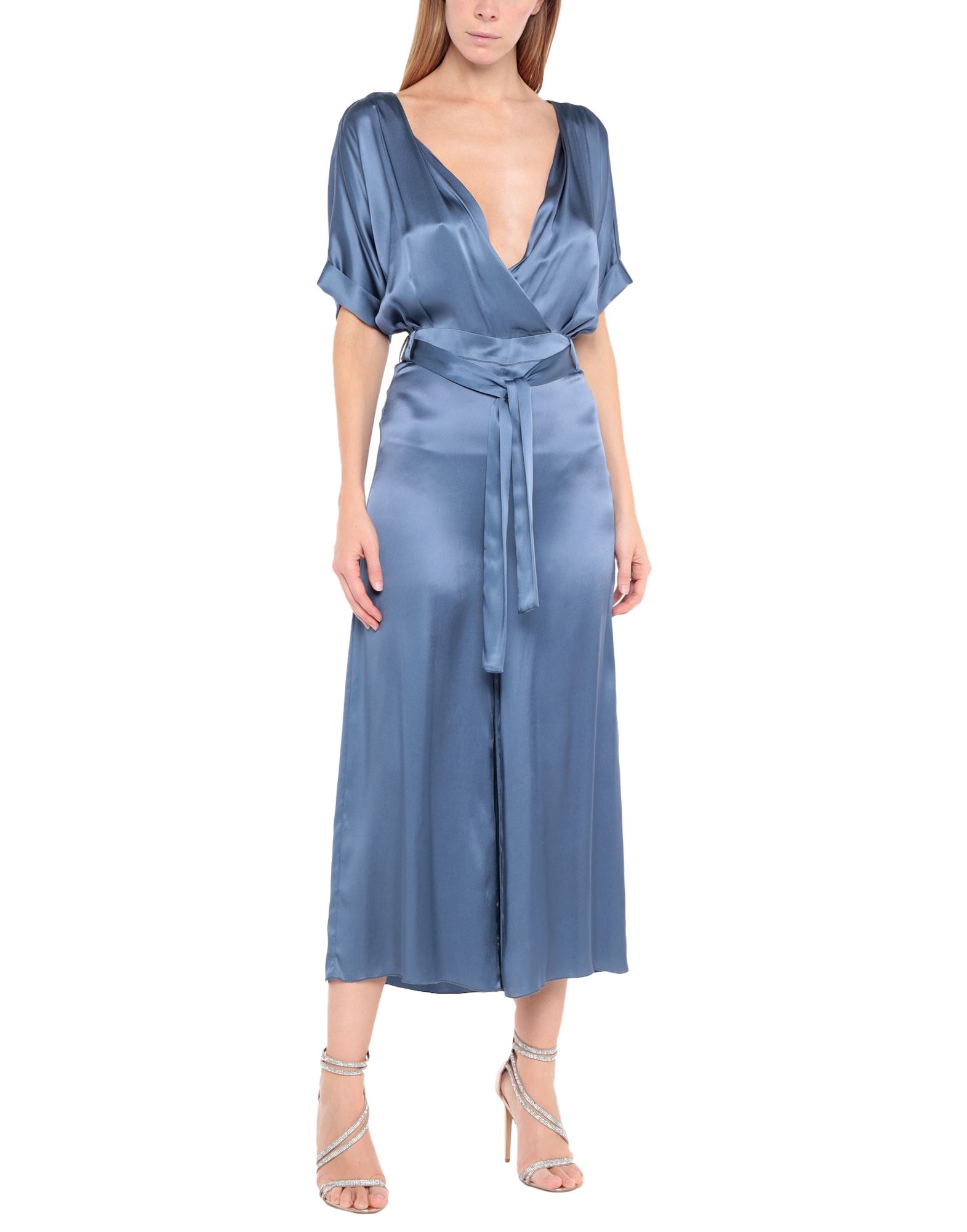 Shop Semicouture Woman Jumpsuit Pastel Blue Size 8 Acetate, Silk