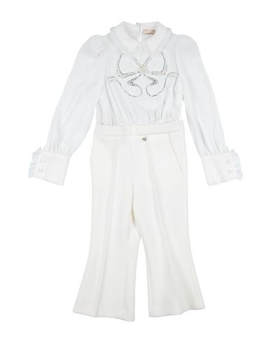 Elisabetta Franchi Babies'  Toddler Girl Jumpsuit White Size 6 Polyester, Elastane