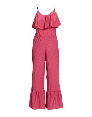 Cotazur Woman Jumpsuit Fuchsia Size M Polyester, Polyamide, Rubber In Pink