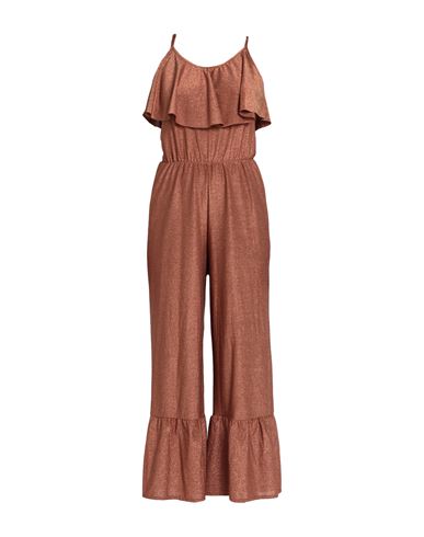 Cotazur Woman Jumpsuit Brown Size L Polyester, Polyamide, Rubber