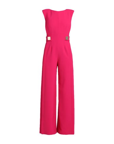 Simona Corsellini Woman Jumpsuit Fuchsia Size 2 Polyester, Viscose, Cotton, Elastane In Pink