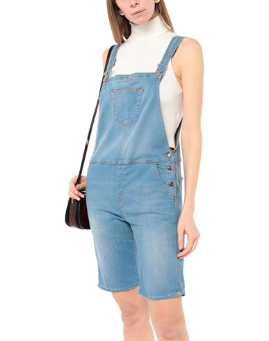 Ice Play Woman Overalls Blue Size 4 Cotton, Elastomultiester, Rubber