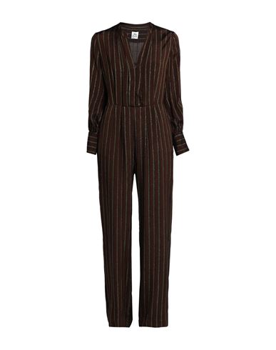 Attic And Barn Woman Jumpsuit Dark Brown Size 6 Acetate, Viscose, Polyester