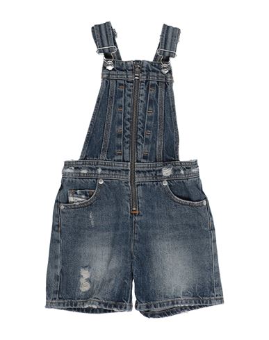 Diesel Babies'  Toddler Girl Overalls Blue Size 4 Cotton, Cowhide
