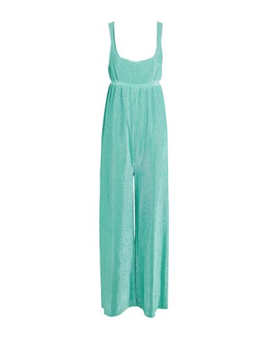 Circus Hotel Woman Jumpsuit Emerald Green Size 8 Cotton, Polyester, Polyamide