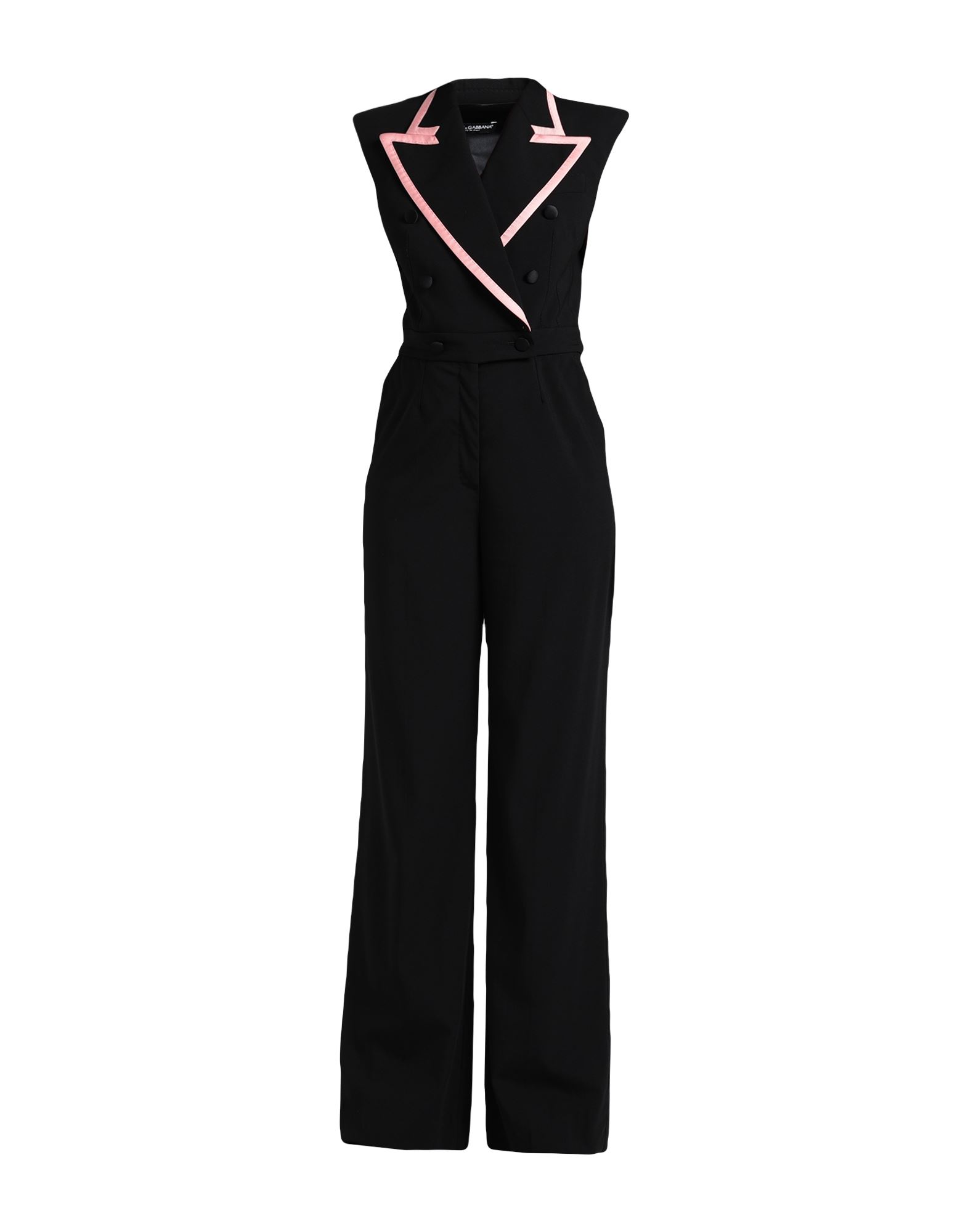 Shop Dolce & Gabbana Woman Jumpsuit Black Size 10 Virgin Wool, Silk, Polyester, Elastane