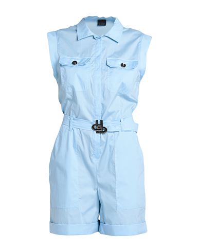 Woman Jumpsuit Pastel blue Size L Cotton, Linen, Acrylic