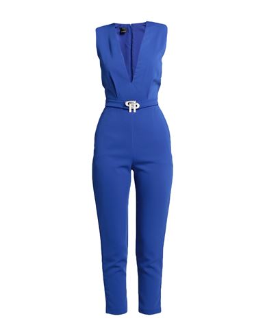 Pinko Woman Jumpsuit Blue Size 6 Polyester, Elastane