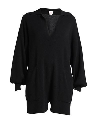 Nocold Woman Jumpsuit Black Size L Merino Wool, Viscose, Polyamide, Cashmere