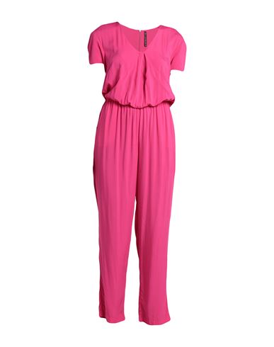 Shop Manila Grace Woman Jumpsuit Fuchsia Size 8 Viscose In Pink