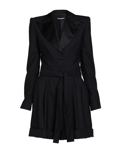 Woman Playsuit Black Size 0 Virgin Wool, Silk, Polyester, Elastane