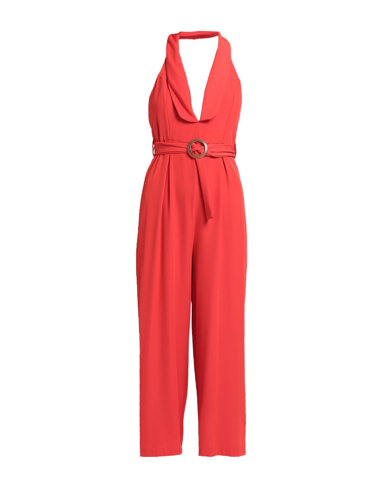 Shop Marc Ellis Woman Jumpsuit Red Size 4 Polyester, Elastic Fibres