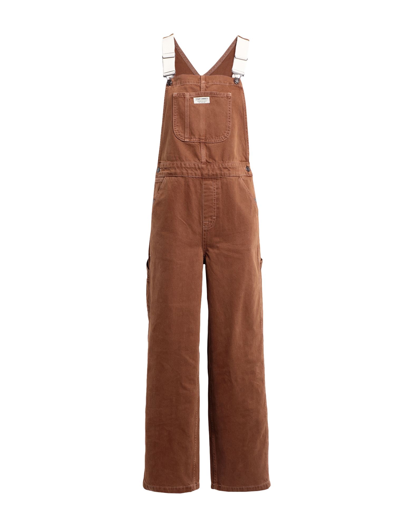 TOPSHOP TOPSHOP WOMAN OVERALLS BROWN SIZE 2 COTTON