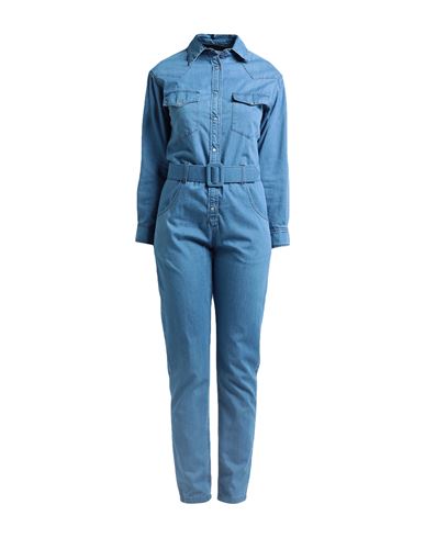 Federica Tosi Woman Jumpsuit Blue Size 4 Cotton