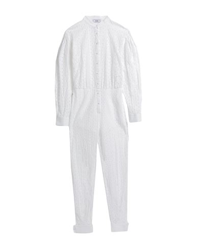 Jijil Woman Jumpsuit White Size 8 Cotton, Polyamide, Polyester