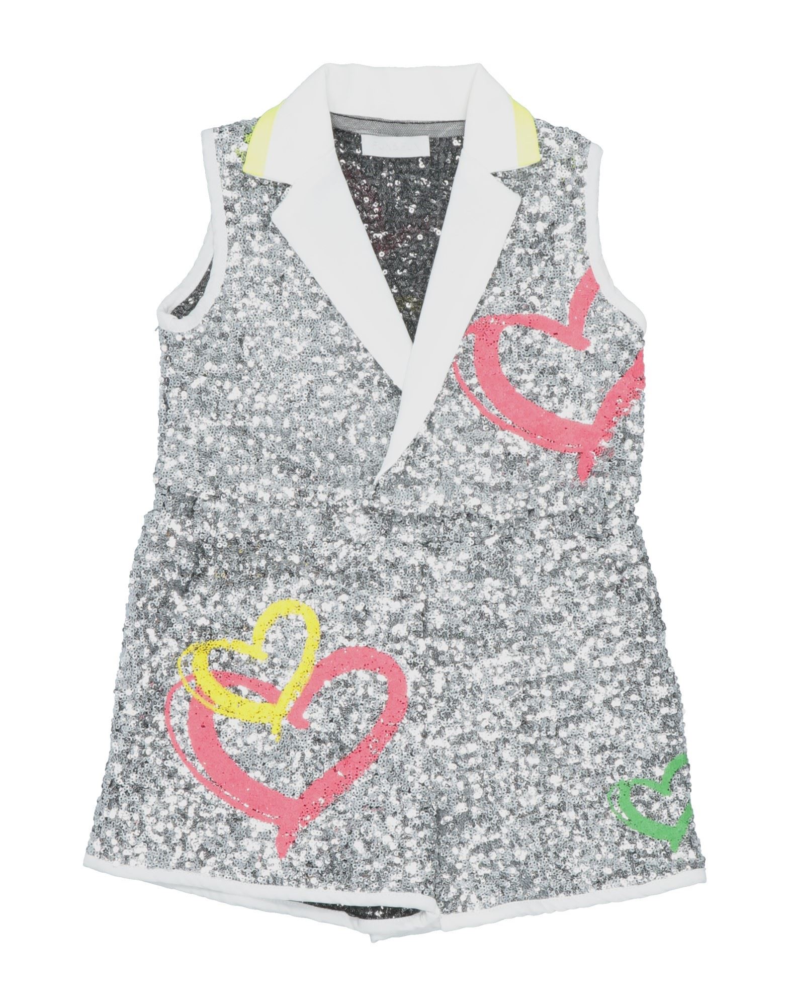 Fun & Fun Kids'  Toddler Girl Jumpsuit Silver Size 5 Polyester, Elastane