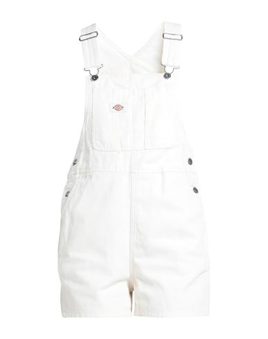 Dickies Woman Overalls Ivory Size S Cotton In White