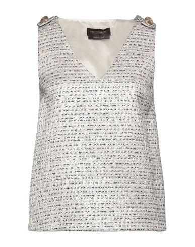 Trussardi Woman Top Ivory Size 4 Polyester, Cotton, Polyamide, Acrylic In White