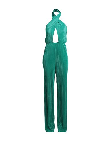 Vanessa Scott Woman Jumpsuit Green Size M Polyester, Elastane