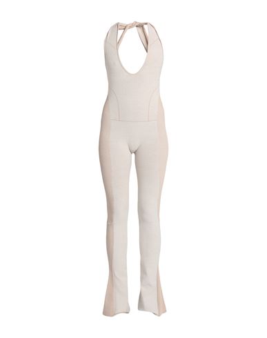 Jacquemus Woman Jumpsuit Beige Size 6 Viscose, Polyamide, Linen, Elastane