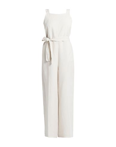 Shop Caractere Caractère Woman Jumpsuit Ivory Size 12 Linen In White