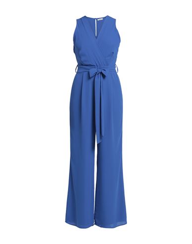 Think Woman Jumpsuit Blue Size 8 Polyester