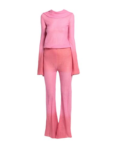 Antonella Rizza Woman Jumpsuit Pink Size L Polyamide, Mohair Wool, Wool