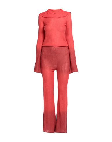 Antonella Rizza Woman Jumpsuit Red Size L Polyamide, Mohair Wool, Wool