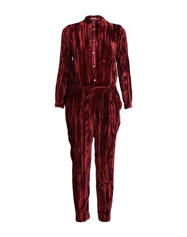 Rossopuro Woman Jumpsuit Burgundy Size 6 Viscose, Polyamide In Red